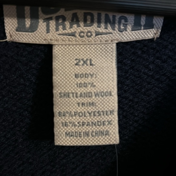 Duluth Trading Co. Men’s Dark Blue Wool Cardigan. Size XXL NWT - Picture 2 of 5